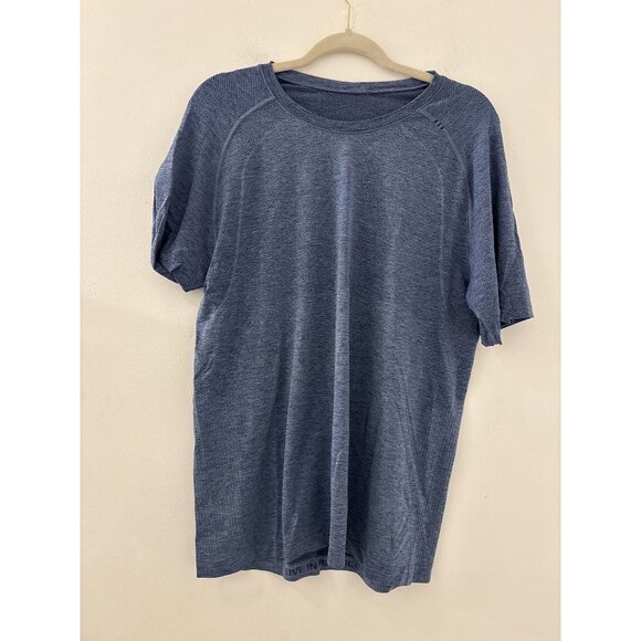 Lululemon Men's Metal Vent Tech Short Sleeve Blue Top Size Large Athleisure - Picture 1 of 3